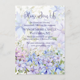 Elegant Periwinkle Clematis Wedding Begleitkarte