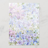 Elegant Periwinkle Clematis Wedding Hinweiskarte (Rückseite)