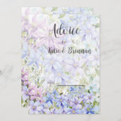 Elegant Periwinkle Clematis Wedding Hinweiskarte (Vorne/Hinten)