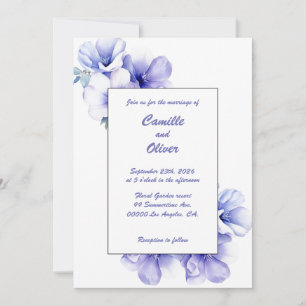 Elegant Periwinkle: Einladung zur Hochzeit