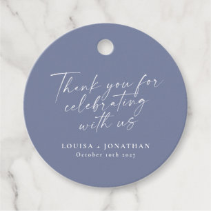 Elegant Periwinkle Trendy Script Custom Vielen Dan Geschenkanhänger