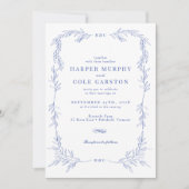 Elegant Periwinkle Vine Greenerity Rahmen Hochzeit Einladung (Vorderseite)