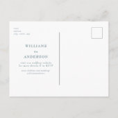 Elegant Periwinkle Wedding Save the Date Postkarte (Rückseite)