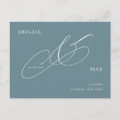 Elegant Periwinkle Wedding Save the Date Postkarte (Vorderseite)