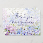 Elegant Periwinkle Wedding Vielen Dank Dankeskarte (Vorne/Hinten)