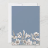 Elegant Periwinkle Wildflower Wedding Einladung (Rückseite)