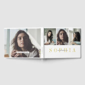 Elegant Personal 3 Foto Bat Mitzvah Gästebuch (Voll)