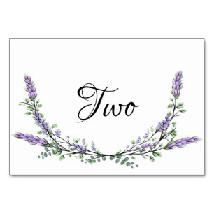Elegant personalisieren Lavendel Eukalyptus Tischnummer