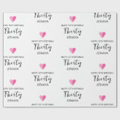 Elegant Personalisiert 30. Geburtstag Geschenkpapier (Flach)