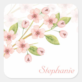 Elegant Personalisiert Cherry Blossom | Aufkleber