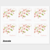 Elegant Personalisiert Cherry Blossom | Aufkleber (Blatt)