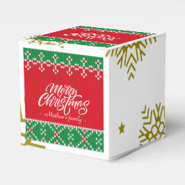 ELEGANT PERSONALISIERT FAMILY RED MERRY CHRISTAMS GESCHENKSCHACHTEL