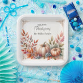 Elegant Personalisiert, glücklich Erntedankpumpen Pappteller (Party)