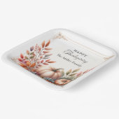 Elegant Personalisiert, glücklich Erntedankpumpen Pappteller (Gewinkelt)