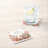 Elegant Personalisiert, glücklich Erntedankpumpen Untersetzer (Vor Ort)