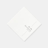 Elegant Personalisiert Minimalistisch Mr. & Mrs. W Serviette (Ecke)