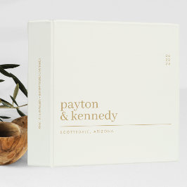 Elegant Personalisiert mit Name Hochzeit Empfang 3,8 Cm Ordner