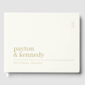 Elegant Personalisiert mit Name Hochzeit Empfang Gästebuch (Vorderseite)