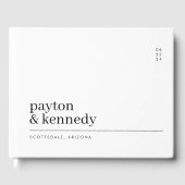 Elegant Personalisiert mit Name Hochzeit Empfang Gästebuch (Vorderseite)