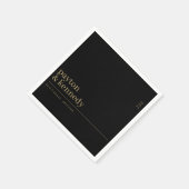 Elegant Personalisiert mit Name Hochzeit Empfang Serviette (Ecke)