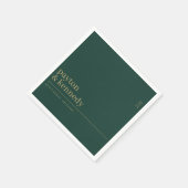 Elegant Personalisiert mit Name Hochzeit Empfang Serviette (Ecke)