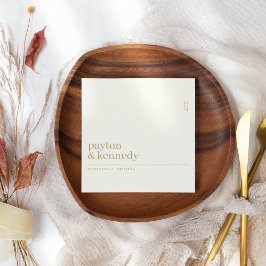 Elegant Personalisiert mit Name Hochzeit Empfang Serviette