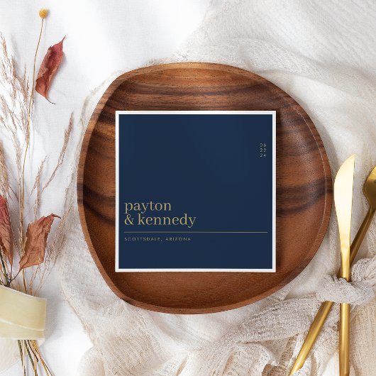 Elegant Personalisiert mit Name Hochzeit Empfang Serviette