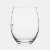 Elegant Personalisiert mit Name Hochzeit Empfang Weinglas Ohne Stiel (Links)