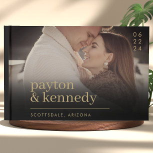 Elegant Personalisiert mit Name und Foto Hochzeit Gästebuch