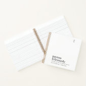 Elegant Personalisiert mit Name Wedding Event Plan Notizblock (Innenseite)