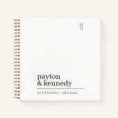 Elegant Personalisiert mit Name Wedding Event Plan Notizblock (Vorderseite)