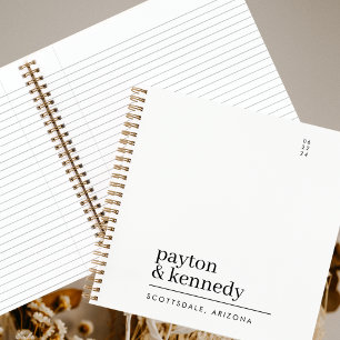 Elegant Personalisiert mit Name Wedding Event Plan Notizblock