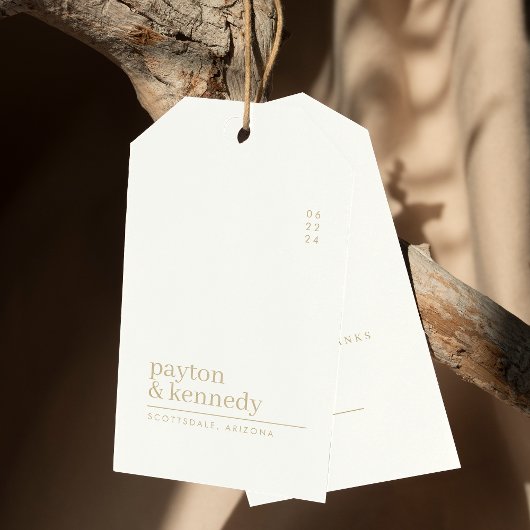 Elegant Personalisiert mit Name Wedding Vielen Dan Geschenkanhänger