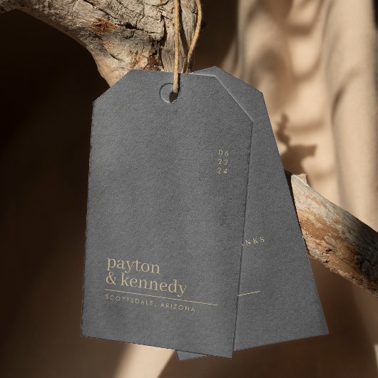 Elegant Personalisiert mit Name Wedding Vielen Dan Geschenkanhänger