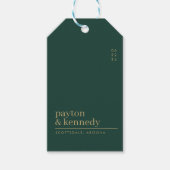 Elegant Personalisiert mit Name Wedding Vielen Dan Geschenkanhänger (Vorderseite)