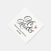 Elegant Personalisiert Mr. und Mrs. Wedding Monogr Serviette (Ecke)