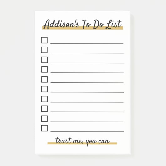 Elegant Personalisiert, Nachhinweise anzugeben Post-it Klebezettel (Vorderseite)