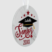 Elegant personalisiert Name Abschluss Senior 2024 Ornament (Vorderseite)