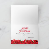Elegant Personalisiert Poinsettia Weihnachten (Innenseite)