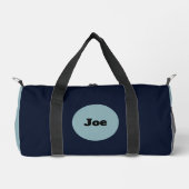 Elegant, personalisiert und blau duffle bag (Vorderseite)