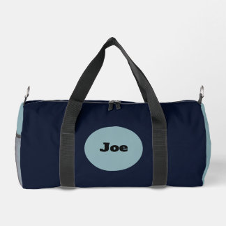 Elegant, personalisiert und blau duffle bag