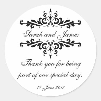 Elegant Personalisiert Vielen Dank, dass Sie einen Runder Aufkleber