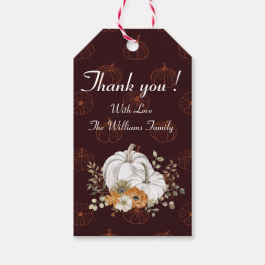 Elegant Personalisiert Vielen Dank, Geschenk Tag Geschenkanhänger (Vorderseite)