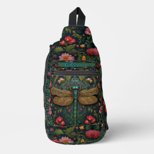 Elegant Personalisiert Vintage Libelle Boho Chic Crossbody Bag