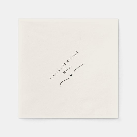 Elegant Personalisiert Wedding Napkins Serviette (Vorderseite)