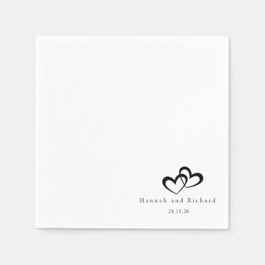 Elegant Personalisiert Wedding Napkins Serviette (Vorderseite)