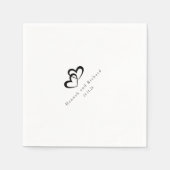 Elegant Personalisiert Wedding Napkins Serviette (Vorderseite)
