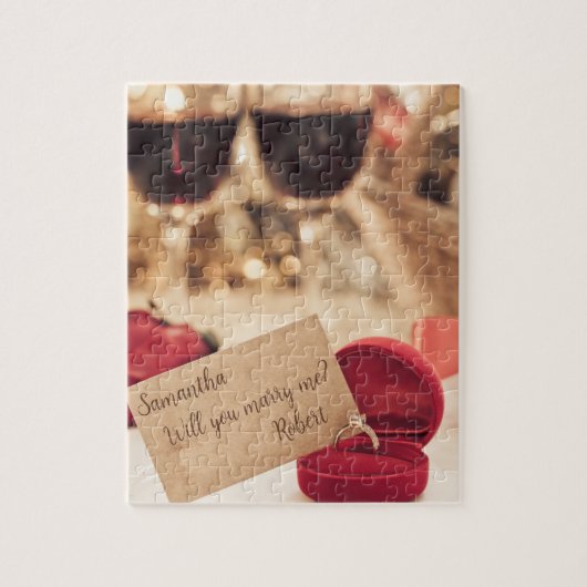 Elegant Personalisiert wirst du mich heiraten? Puzzle (Vertikal)