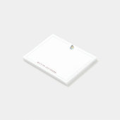Elegant Personalisierte Küsten-Auster Wasserfarbe Post-it Klebezettel (angewinkelt)