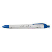 Élégant personalisierter Stift, schwarz Kugelschreiber (Oberseite)